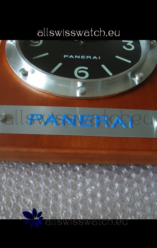IMG_9086 Panerai PAM255 Teak Wood Wall Clock White Dial - 1:1 Mirror 3