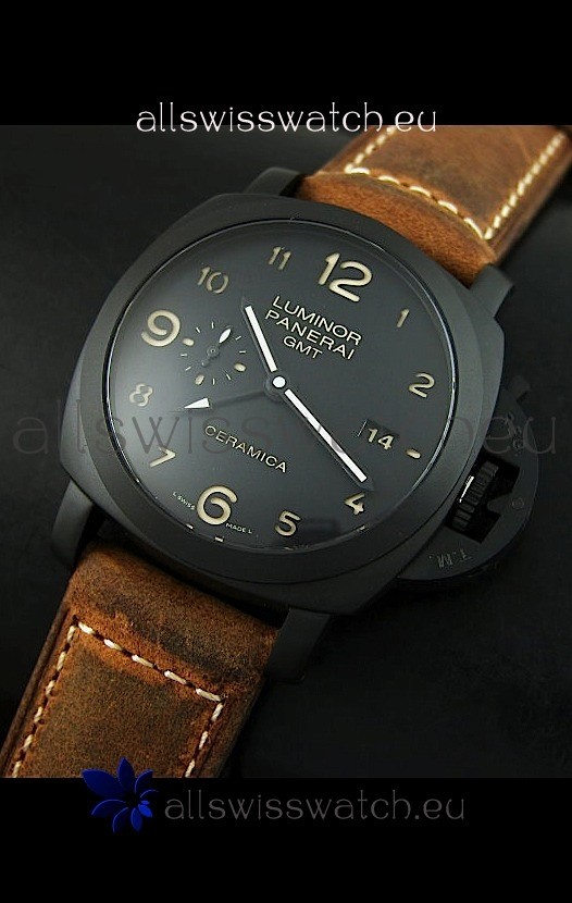 IMG_9086 Panerai Luminor PAM441 GMT 1950 3 Days Power Reserve in Ceramic Case 3