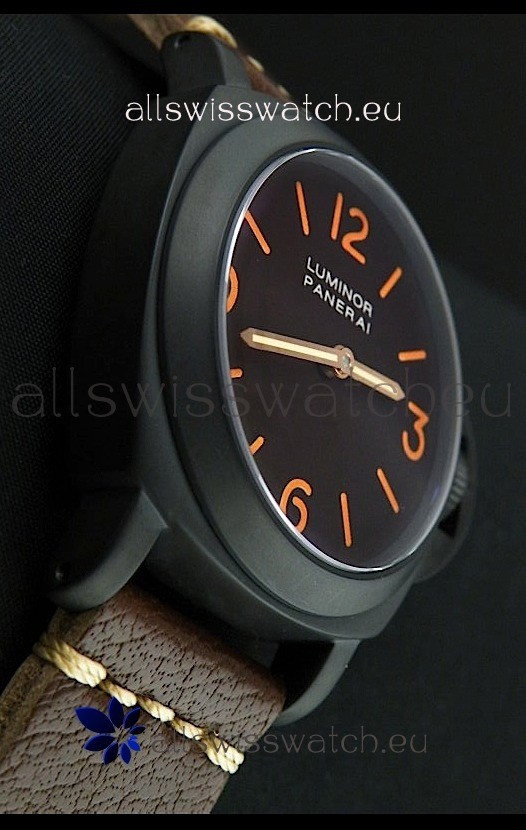 IMG_9086 Panerai Luminor Marina Black Seal PVD in Dark Brown Strap 3