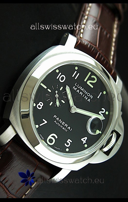 IMG_9086 Panerai Luminor Marina PAM164 Automatic in Brown Strap - 1:1 Mirror 3