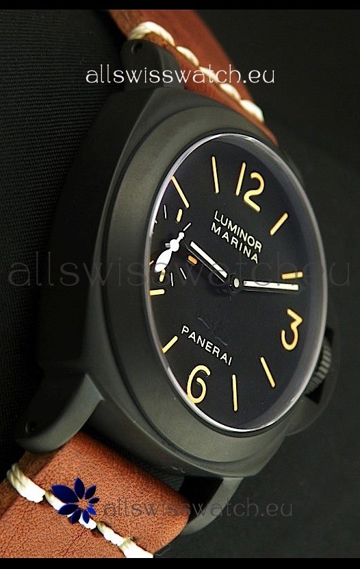 IMG_9086 Panerai Luminor Marina Black Seal PVD in Brown Strap 3