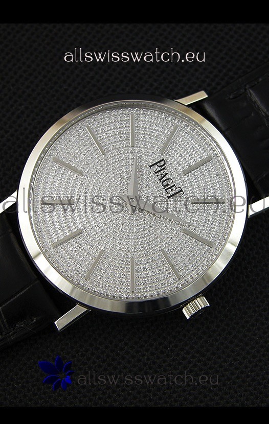 IMG_9086 Piaget Altiplano G0A36128 Paved Diam Dial Quartz in Steel Case 3