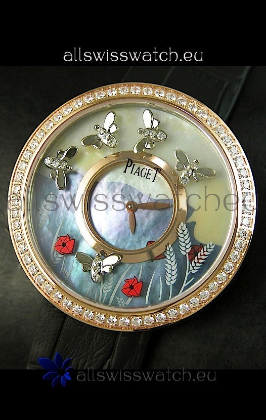 IMG_9086 Piaget Altiplano Ultra-Thin Quartz Movement Ladies with Black Strap 3