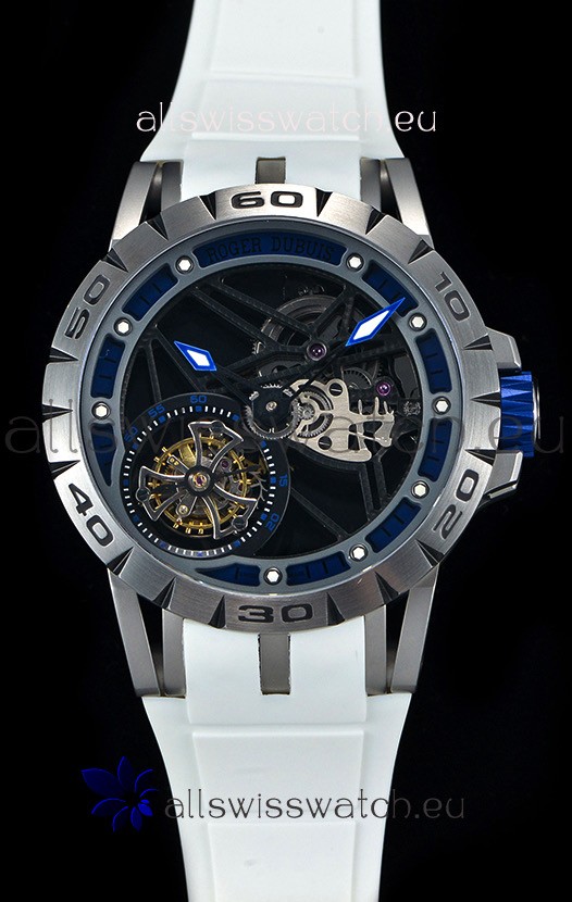 Roger Dubuis Excalibur Spider Flying Tourbillon Skeleton Titanium Casing 1:1 Mirror 3