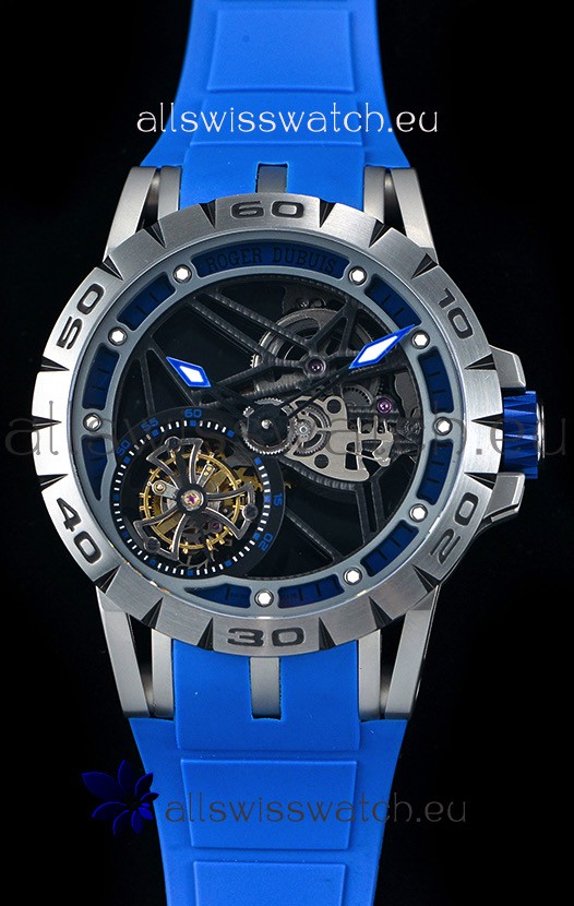 Roger Dubuis Excalibur Spider Flying Tourbillon Skeleton Titanium Casing 1:1 Mirror 3