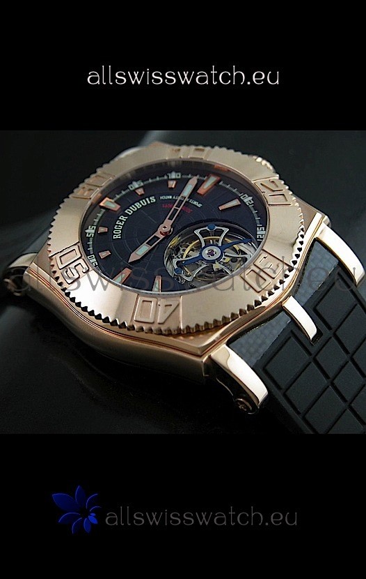 IMG_9086 Roger Dubuis Tourbillon Excalibur Swiss in Blue Dial 3