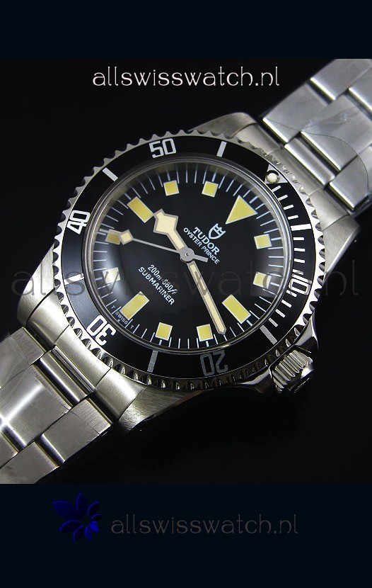 IMG_9086 Tudor Oyster Prince Vintage 200M Black Dial Squre Markers 1:1 Mirror 3