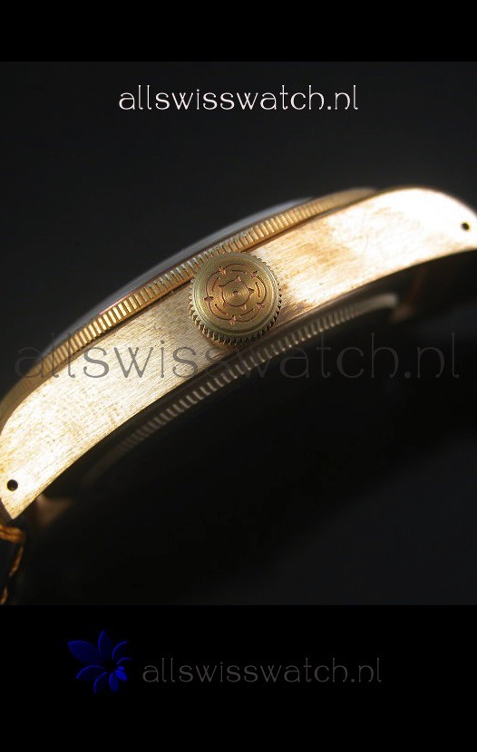 IMG_9086 Tudor Heritage Bay Bronzewith Leather Strap 3