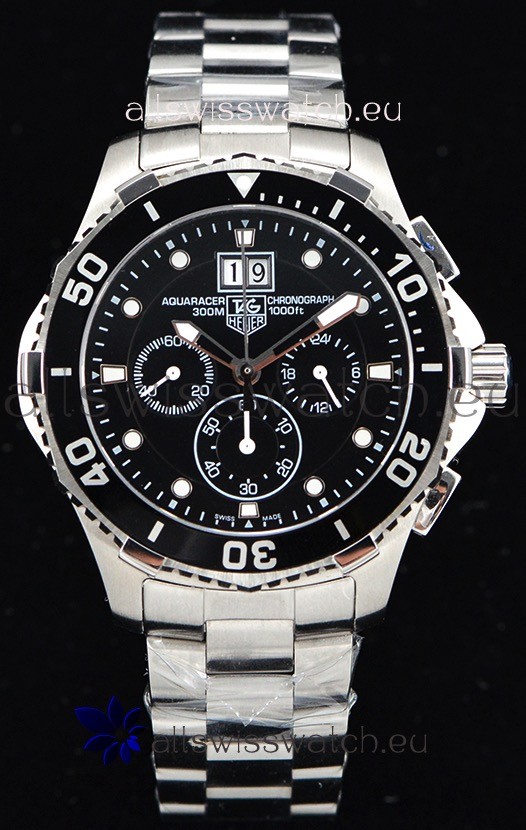 IMG_9086 Tag Heuer Aquaracer Chronograph Quartz Black Dial 3