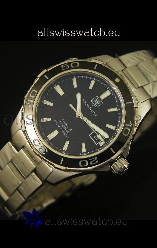 IMG_9086 Tag Heuer Aquaracer Calibre 5 Black Dial - 1:1 Mirror Edition 3