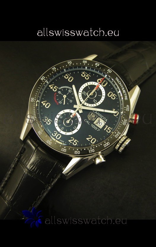 Tag Heuer Carrera Calibre 1887 Black Dial - 1:1 Mirror 3