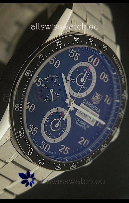 IMG_9086 Tag Heuer Carrera Tachymeter Chronograph in Blue Dial 3