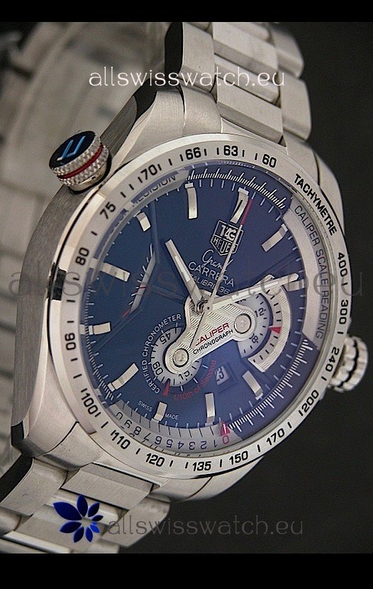 Tag Heuer Grand Carrera Calibre 36  Chronograph in Blue Dial 3