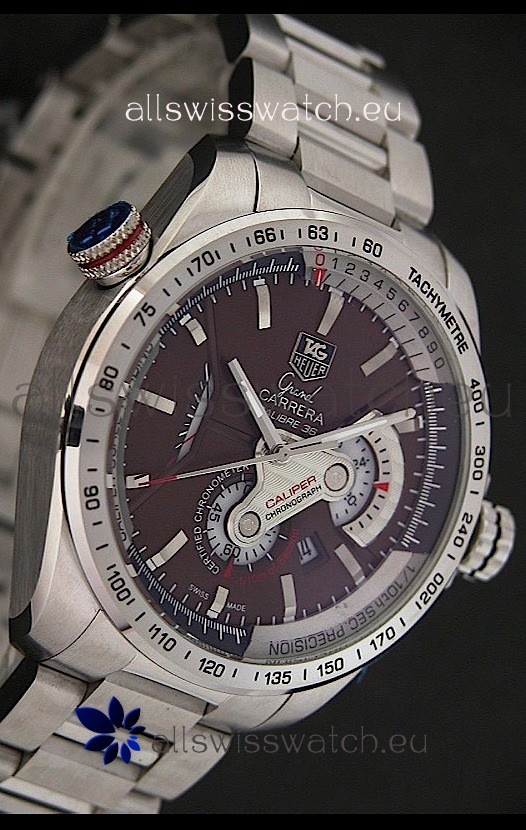 IMG_9086 Tag Heuer Grand Carrera Calibre 36 Chronograph in Brown Dial 3