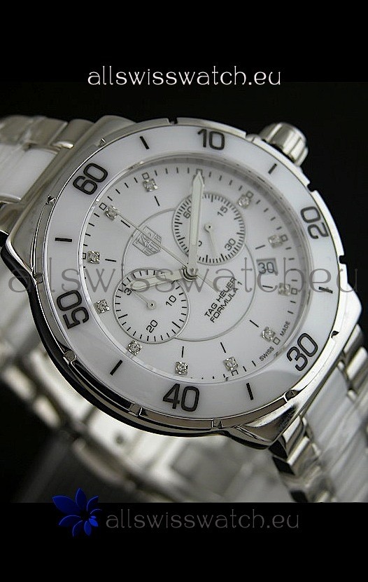 IMG_9086 Tag Heuer Formula 1 Chronograph Ceramic Ladies in Ceramic Bezel 3