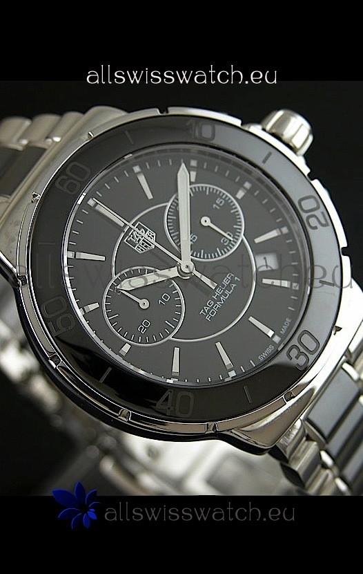 IMG_9086 Tag Heuer Formula 1 Chronograph Ceramic Ladies in Black Dial 3