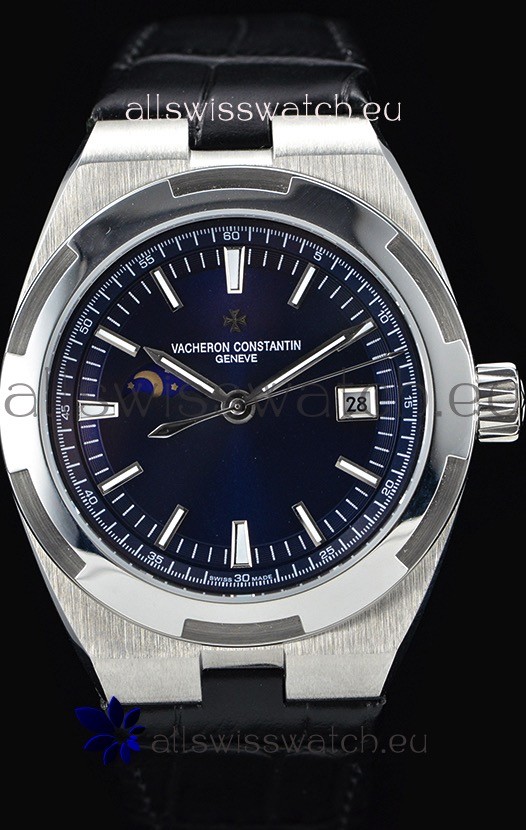 IMG_9086 Vacheron Constantin Overseas MoonPhase Stainless Steel in Blue Dial 3