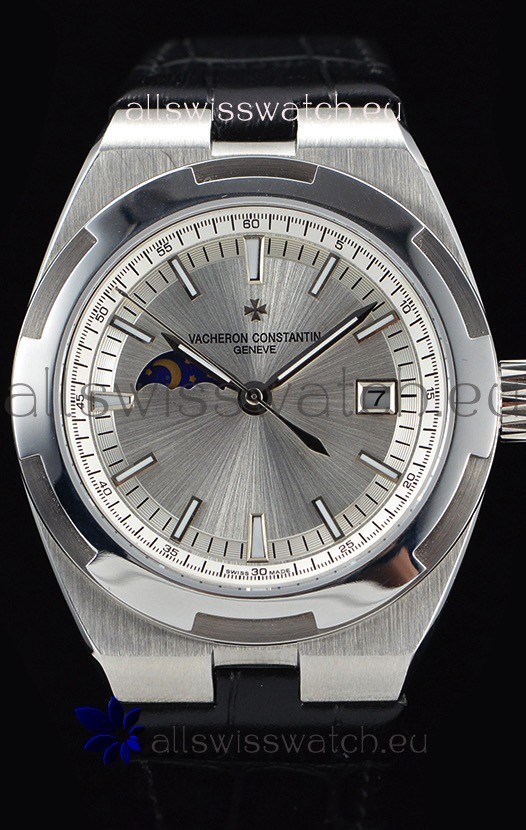 IMG_9086 Vacheron Constantin Overseas MoonPhase Stainless Steel in Black Strap 3