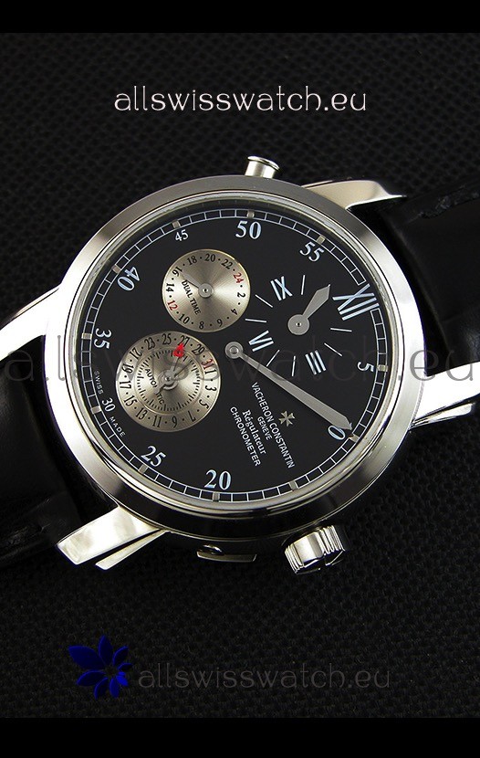 Vacheron Constantin Malte Dual Time Regulator Black Dial 3
