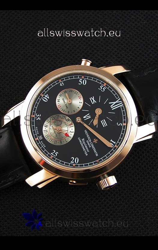 IMG_9086 Vacheron Constantin Malte Dual Time Regulator Pink Gold 3