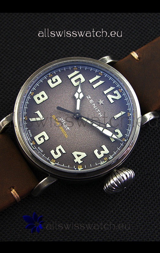IMG_9086 Zenith Pilot Type 20 Extra Special Grey Dial 1:1 Ultimate Mirror 45MM 3