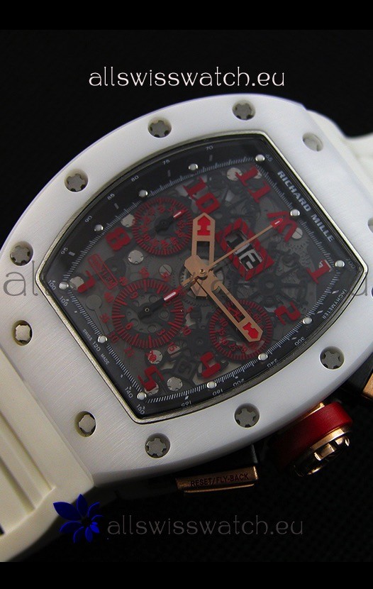 IMG_9086 Richard Mille RM011-FM Felipe Massa White Ceramic Case in White Strap 3
