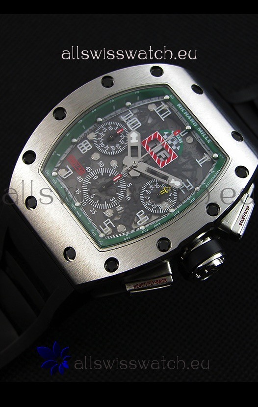 IMG_9086 Richard Mille RM011-FM Felipe Massa One Piece Titanium Case in Black Strap 3