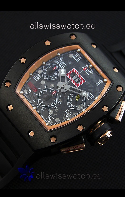 IMG_9086 Richard Mille RM011-FM Felipe Massa Black Ceramic Case in Black Strap 3