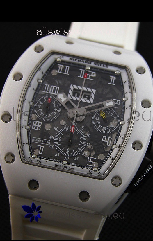IMG_9086 Richard Mille RM011-FM Felipe Massa White Ceramic Case in White Strap 3