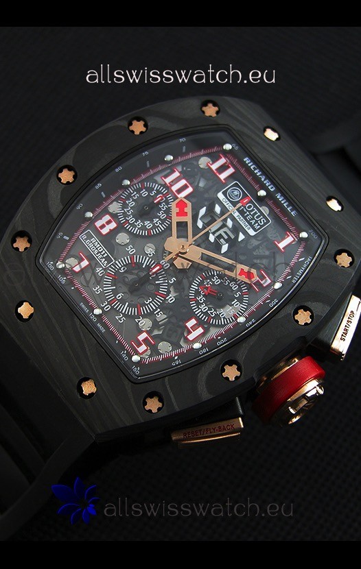 IMG_9086 Richard Mille RM011 Romain Grosjean Lotus F1 Edition Forged Carbon Case 3
