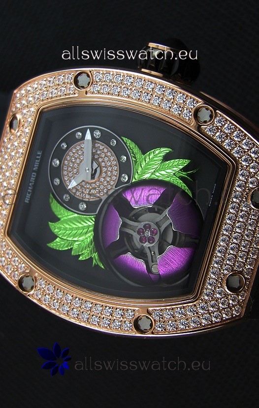 Richard Mille 19-02 Tourbillon Fleurin Pink Gold 3