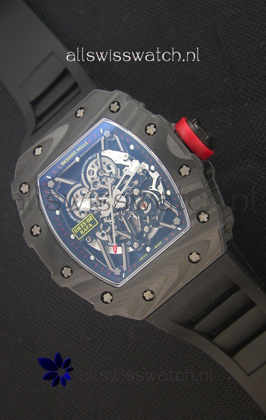 IMG_9086 Richard Mille RM035-2 Rafael Nadal Forged Carbon Case with Red Crown 3