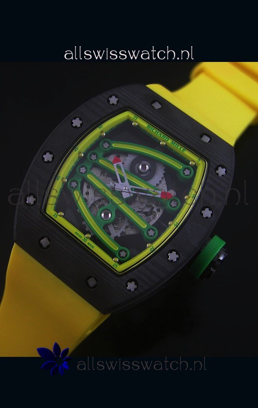 IMG_9086 Richard Mille RM059 Yohan Blake Forged Carbon Casein Yellow Bezel 3