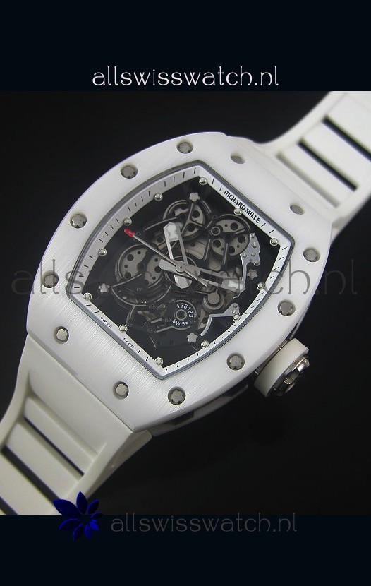 IMG_9086 Richard Mille RM055 White Ceramic Case in White Inner Bezel 3