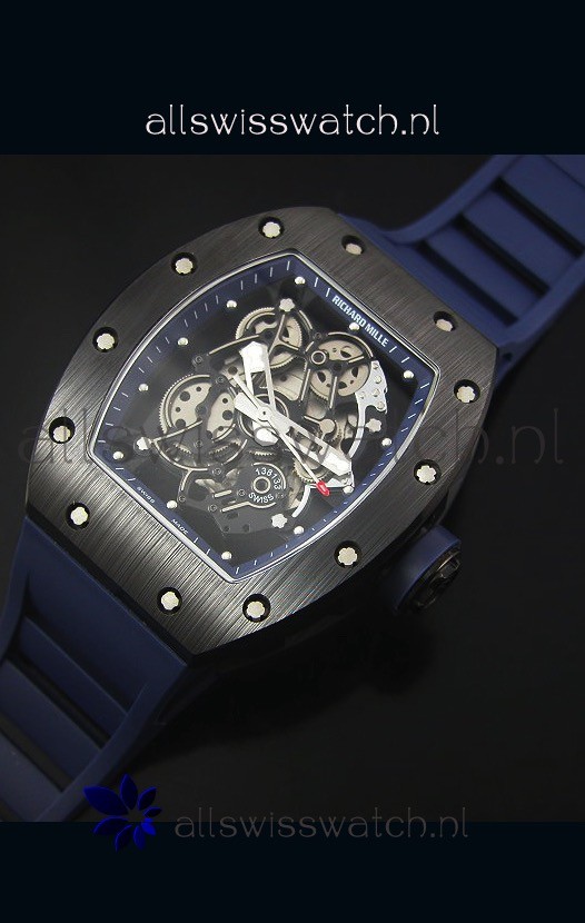IMG_9086 Richard Mille RM055 Ceramic Case in Blue Inner Bezel 3