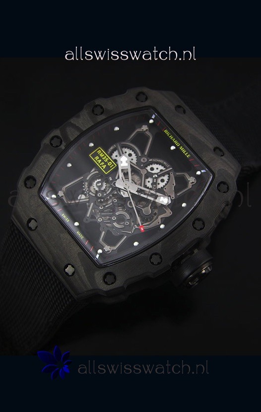 IMG_9086 Richard Mille RM35-01 Rafael Nadal EditionBlack Nylon Strap 3
