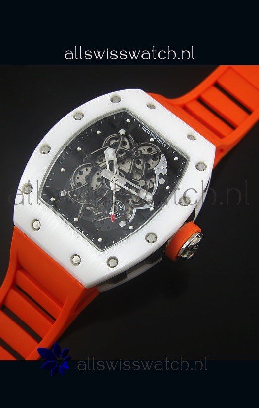 IMG_9086 Richard Mille RM055 White Ceramic Case in Black Inner Bezel 3