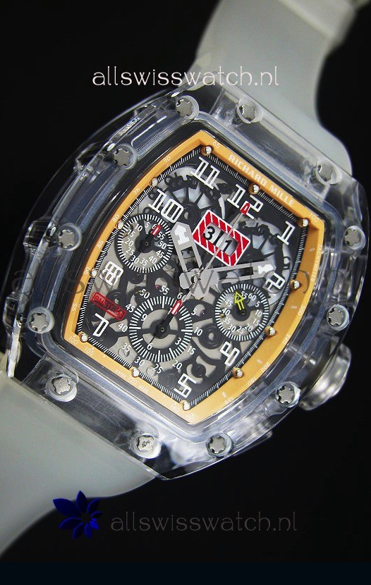 IMG_9086 Richard Mille RM056-1 Tourbillon Felipe Massa Chronograh Beige Bezel 3