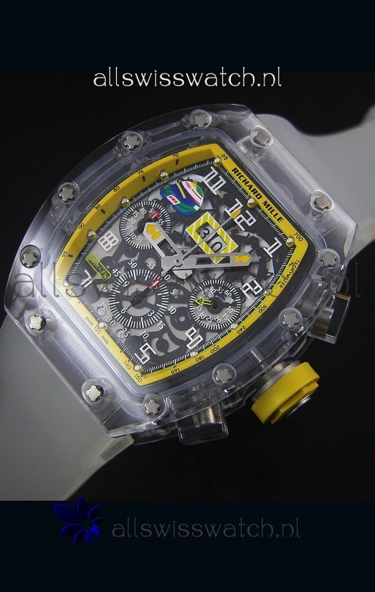 IMG_9086 Richard Mille RM056-1 Tourbillon Felipe Massa Chronograh Yellow Bezel 3