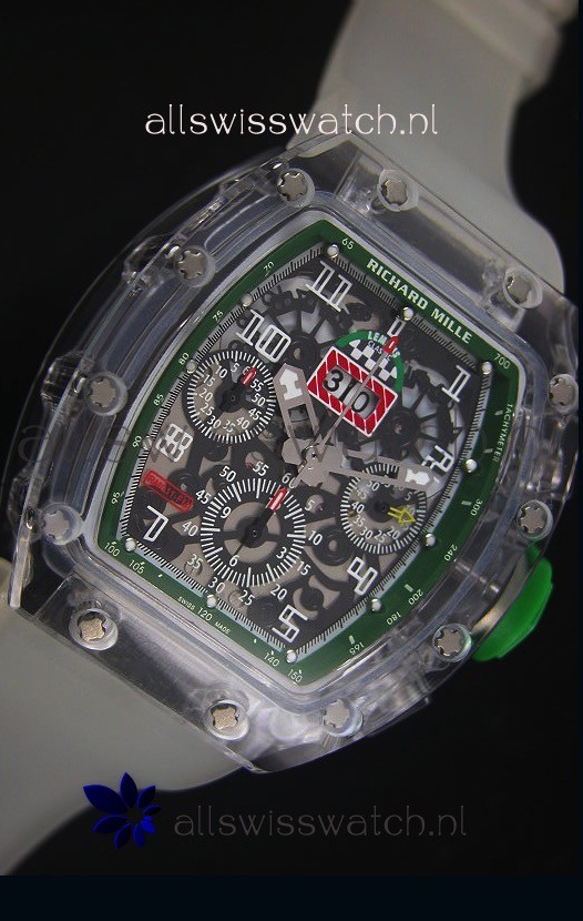 IMG_9086 Richard Mille RM056-1 Tourbillon Felipe Massa Chronograh Green Bezel 3