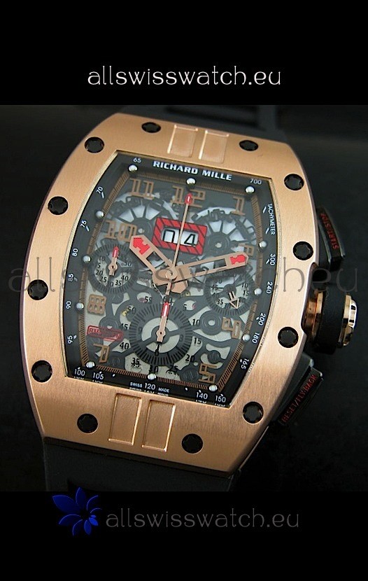 IMG_9086 Richard Mille RM011 Filipe Massa Pink Gold on Titanium Casing 3