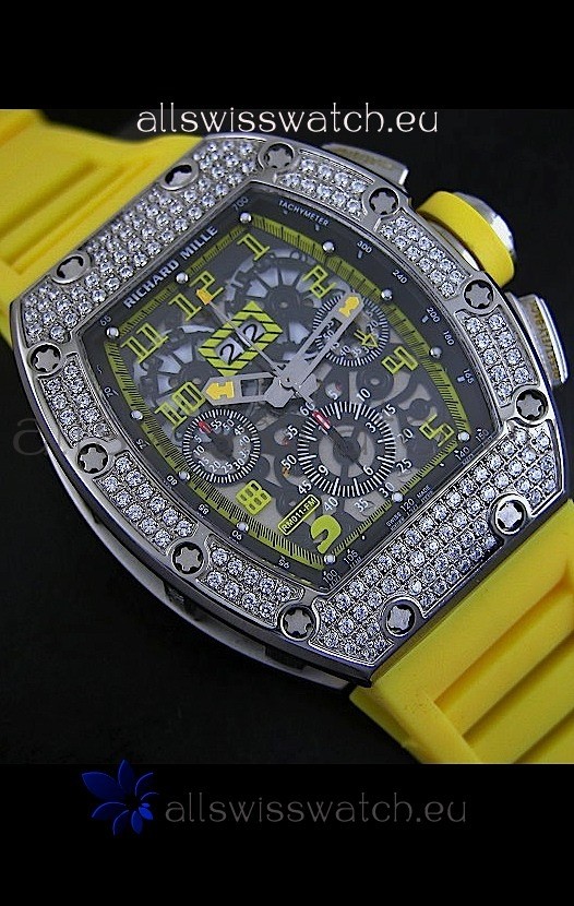 IMG_9086 Richard Mille Filippe Massa Edition Titaniumin Yellow Strap 3