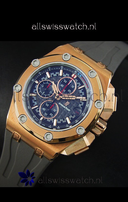 IMG_9086 Audemars Piguet Royal Oak Offshore Michael Schumacher Quartz Movement in Rose Gold 3