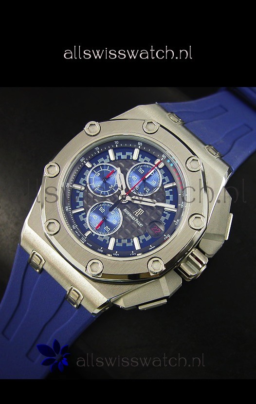 IMG_9086 Audemars Piguet Royal Oak Offshore Michael Schumacher Quartz Movement in Blue 3