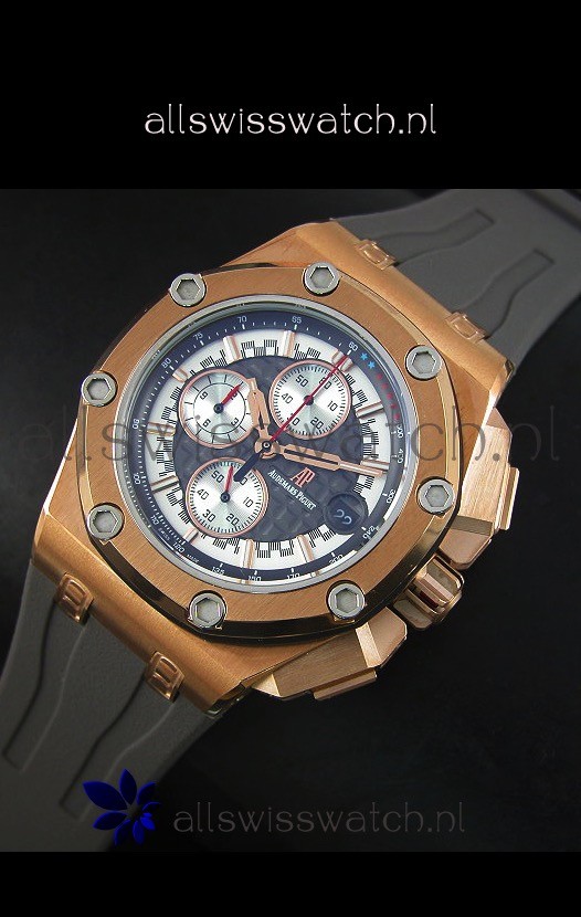 IMG_9086 Audemars Piguet Royal Oak Offshore Michael Schumacher Quartz Movement in Rose Gold 3