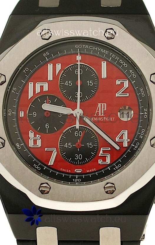 IMG_9086 Audemars Piguet Royal Oak Offshore Limited Edition SingaporeGP 2008 PVD in Red Dial 3