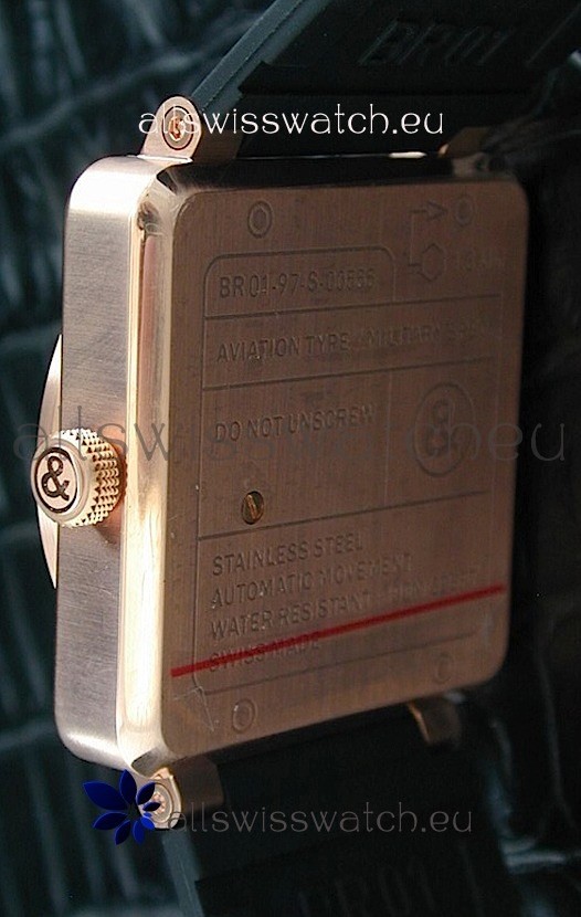Bell and Ross BR01 97 Power Reserve Rose Gold in Black Dial 3