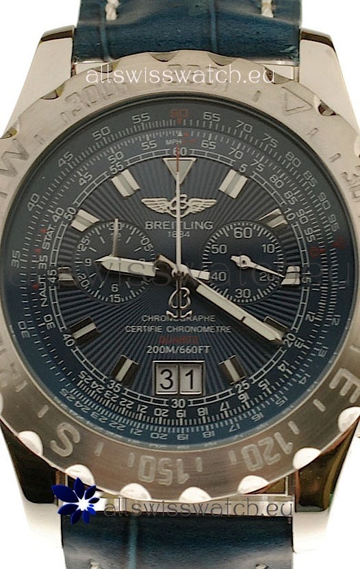 IMG_9086 Breitling Chronograph Chronometre Japanese in Blue 3