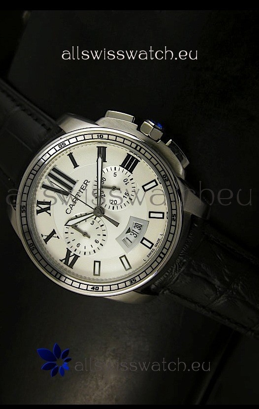 Calibre De Cartier Chronograph in Steel 3