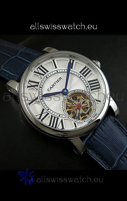 IMG_9086 Cartier Ronde de Tourbillon in Blue Strap 3